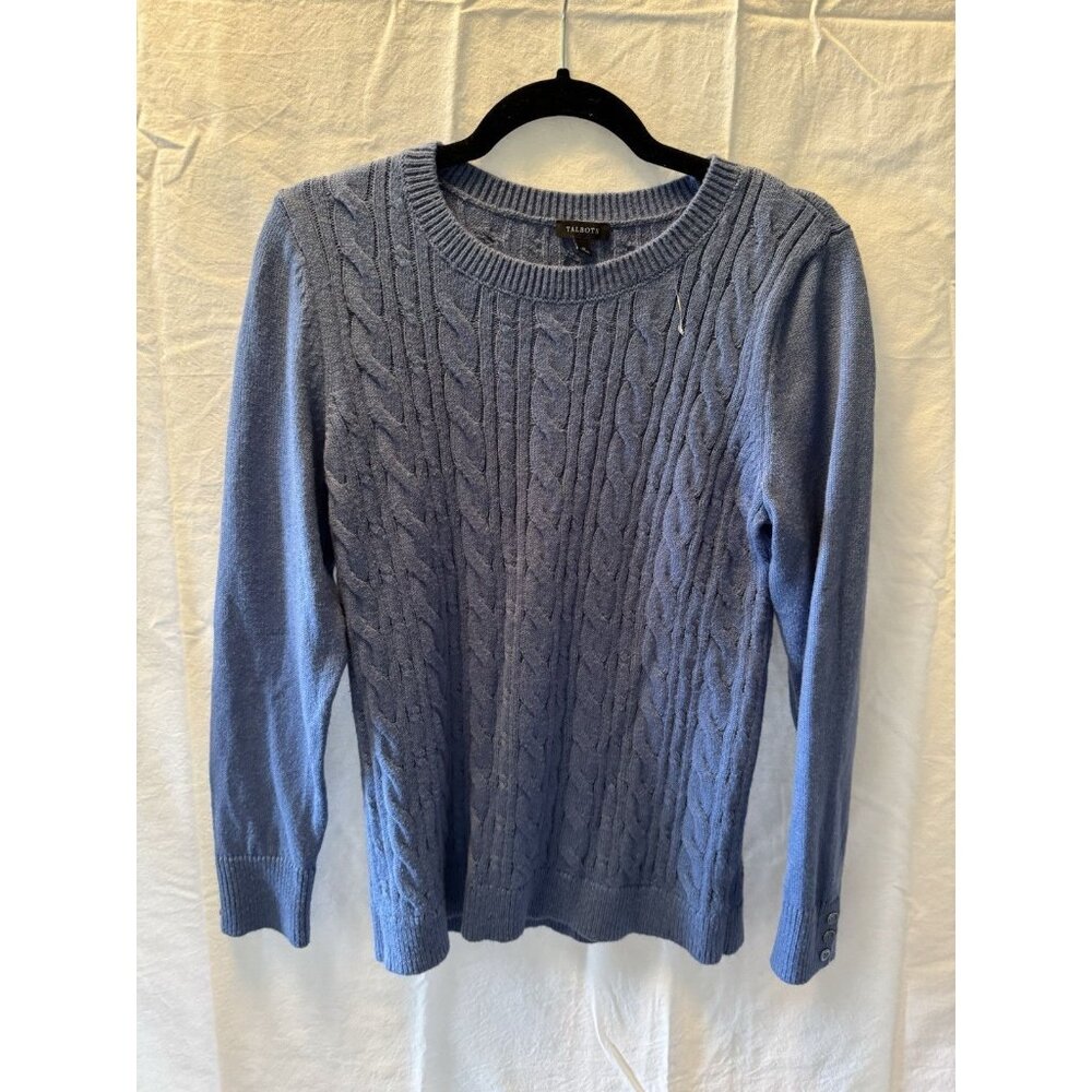 Talbots Knit Sweater Light Blue Size Medium